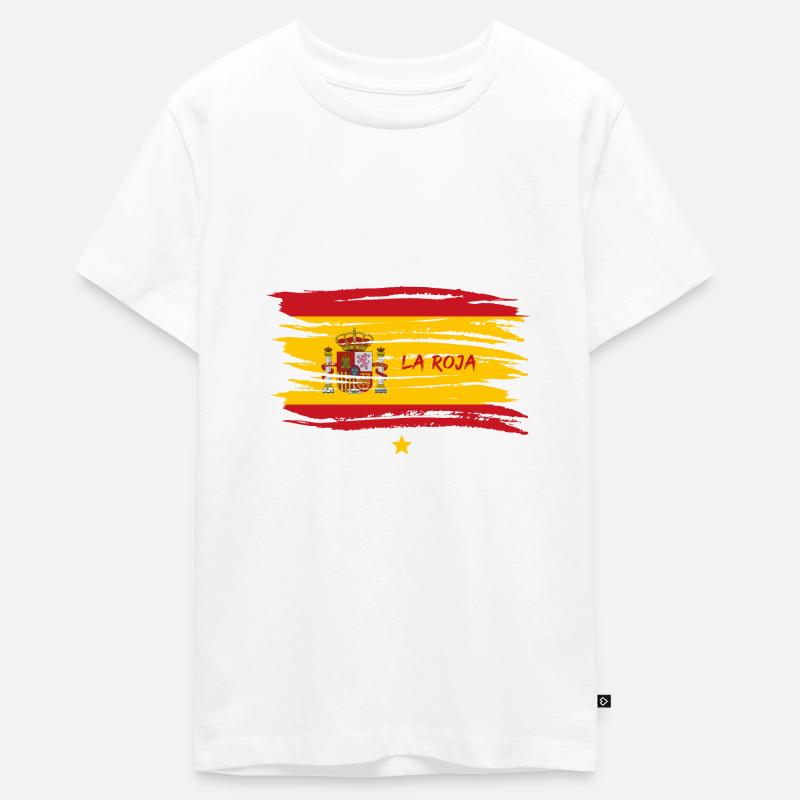 Équipe de football d'Espagne - T-shirt Premium bio Ado - blanc