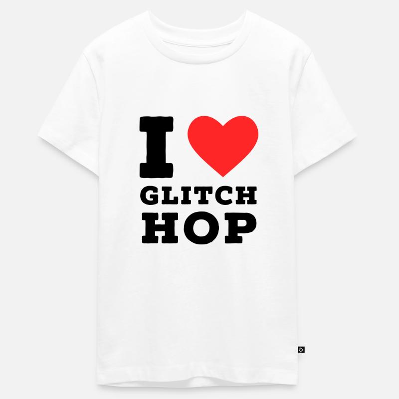 J’adore le glitch hop - T-shirt Premium bio Ado - blanc