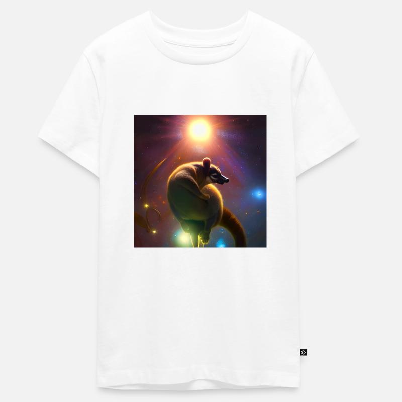 Nasenbär - Teenager Premium Bio T-Shirt - Weiß