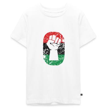 Black lives matter Faust - Teenager Premium Bio T-Shirt - Weiß - Vorne - AI Model Teenager Male light (155cm)
