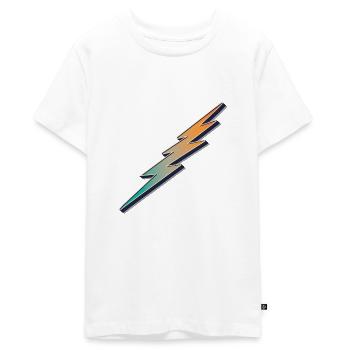 Flash Vintage - Teenager Premium Organic T-Shirt - white - Front - AI Model Teenager Male light (155cm)