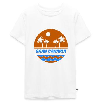 Gran Canaria - Teenager Premium Bio T-Shirt - Weiß - Vorne - AI Model Teenager Male light (155cm)