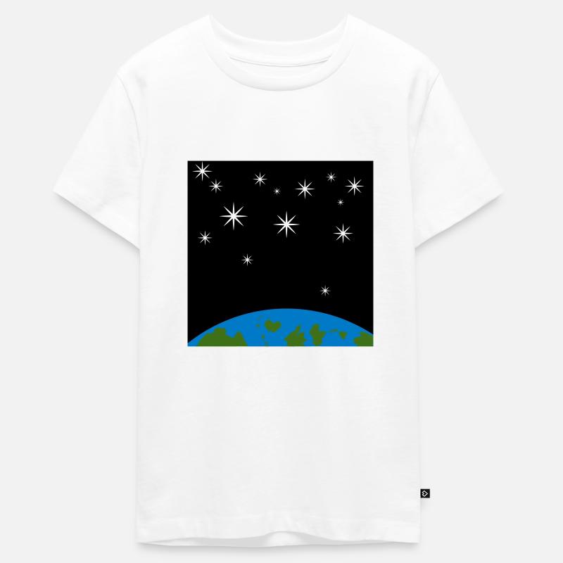 Terre et étoiles - T-shirt Premium bio Ado - blanc