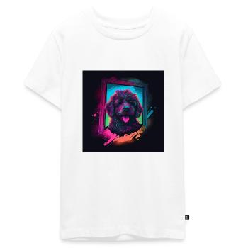 Rainbow Hund - Teenager Premium Bio T-Shirt - Weiß - Vorne - AI Model Teenager Male light (155cm)