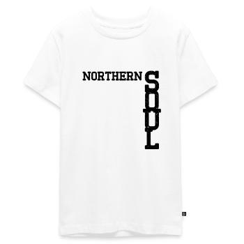 Northern Soul Vintage - Teenager Premium Organic T-Shirt - white - Front - AI Model Teenager Male light (155cm)