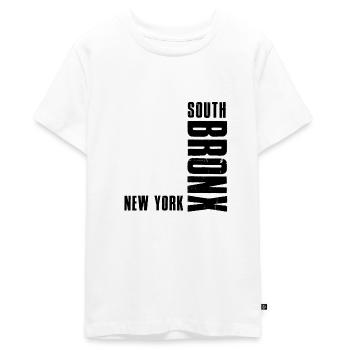 South Bronx New York - T-shirt Premium bio Ado - blanc - Devant - AI Model Teenager Male light (155cm)