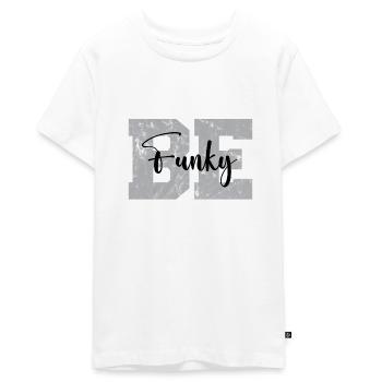 Soyez Funky Vintage - T-shirt Premium bio Ado - blanc - Devant - AI Model Teenager Male light (155cm)