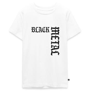 Black Metal Retro - Teenager Premium Organic T-Shirt - white - Front - AI Model Teenager Male light (155cm)