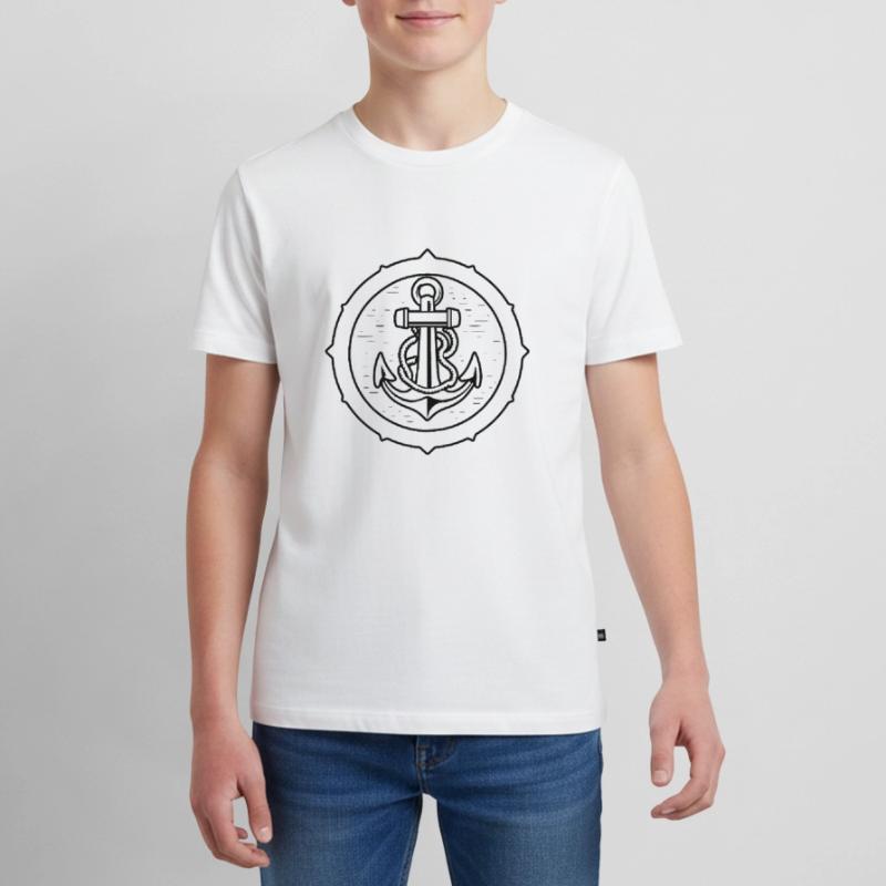 Anker Boot Schiff Nautik Teenager Premium Bio T-Shirt