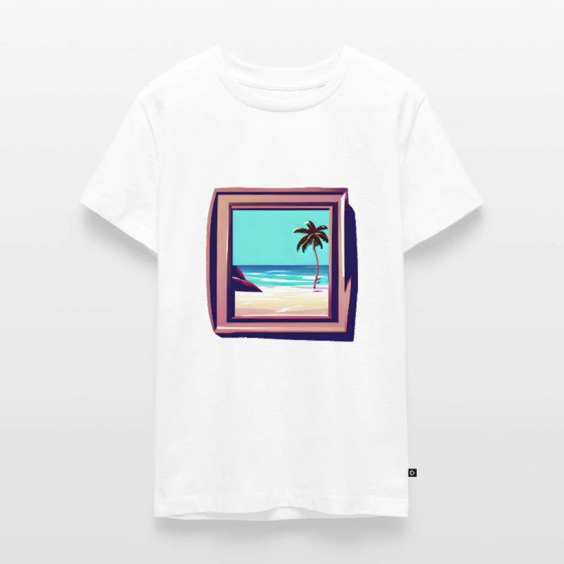 Picture Frames Holiday Sea View Teenager Premium Organic T-Shirt
