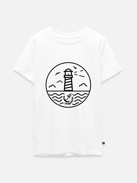 Lighthouse -Heiligenhafen- - Teenager Premium Organic T-Shirt - white