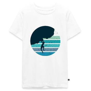 klettern/bouldern - Teenager Premium Bio T-Shirt - Weiß - Vorne - AI Model Teenager Male light (155cm)