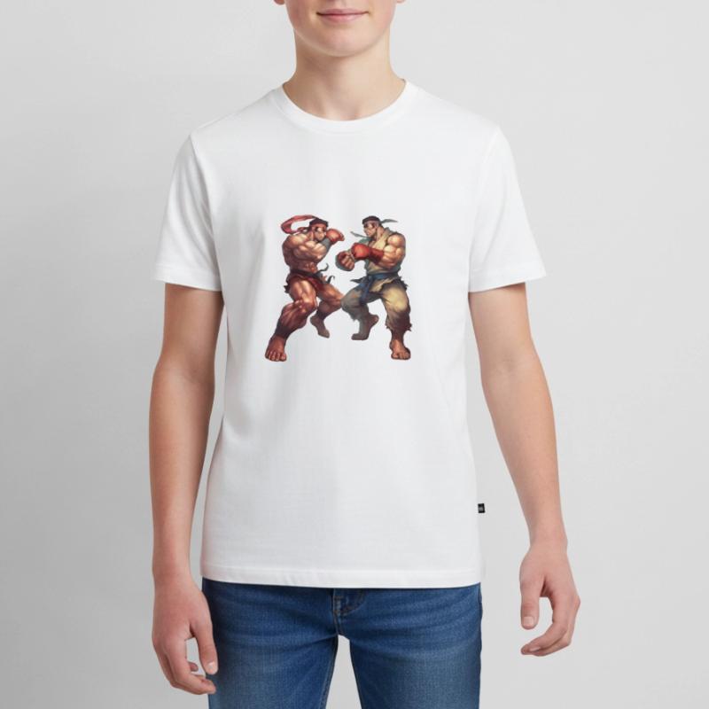 Streetfighter Style Dynamic Designs for Fighting Teenager Premium Organic T-Shirt