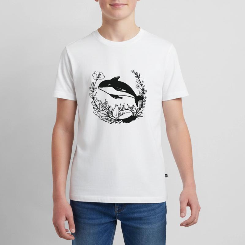 Whale Sea Fish Teenager Premium Organic T-Shirt