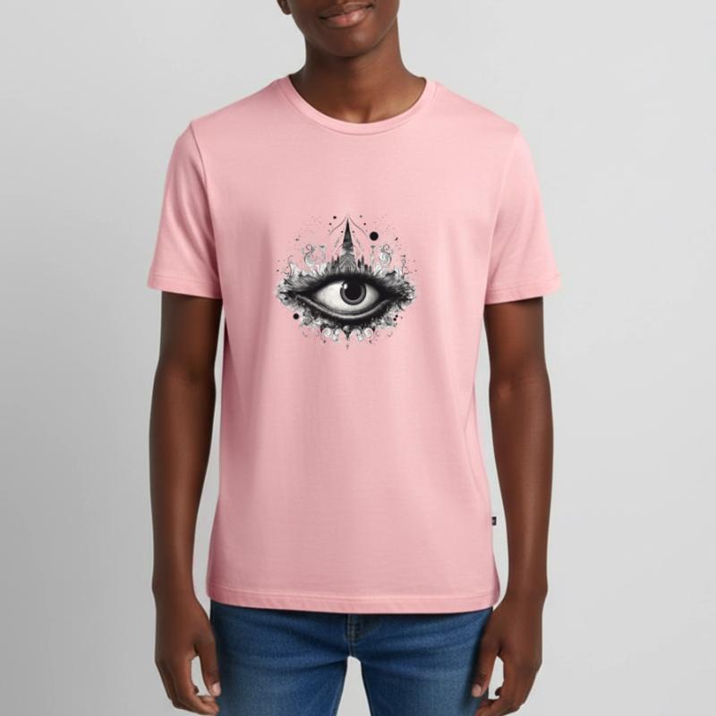 Schwarzen Bild des Mystischen Auges der Maya Teenager Premium Bio T-Shirt