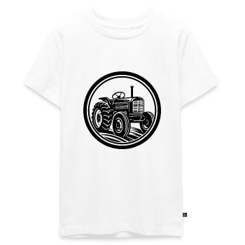 Traktor - Teenager Premium Bio T-Shirt - Weiß - Vorne - AI Model Teenager Male light (155cm)
