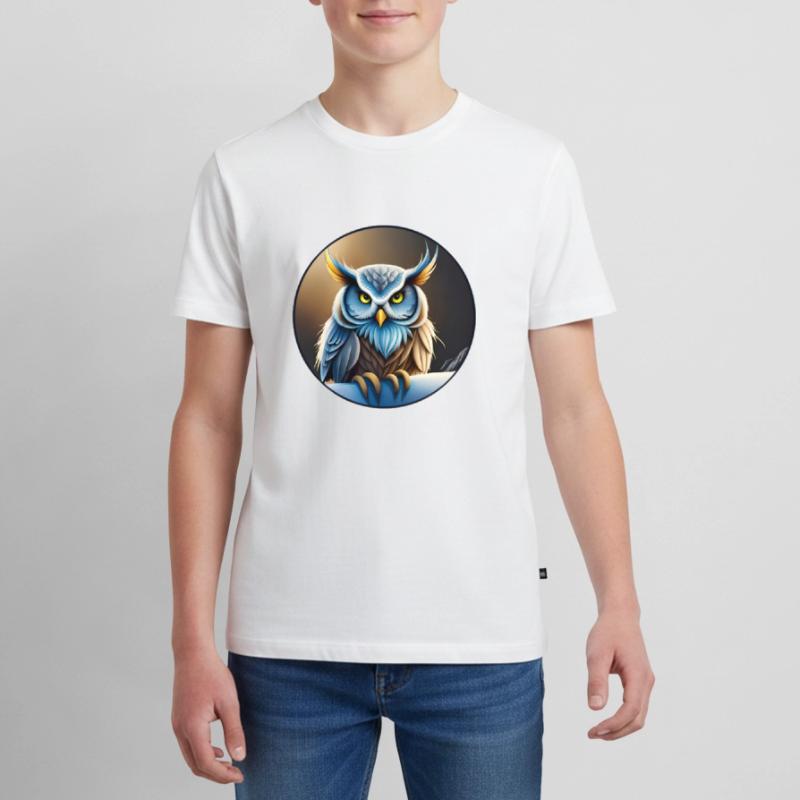 Eule - Eule - Zeichnung Illustration Vogel Teenager Premium Bio T-Shirt