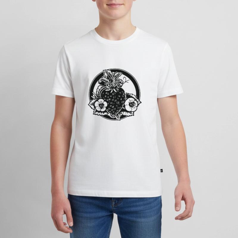 Strawberry Fruit Fruit Teenager Premium Organic T-Shirt