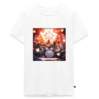 Boyz Band - Premium økologisk T-skjorte for tenåringer - hvit - Foran - AI Model Teenager Male light (155cm)