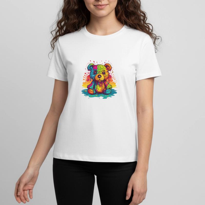 Charmant Rainbow Teddy T-shirt Premium bio Ado