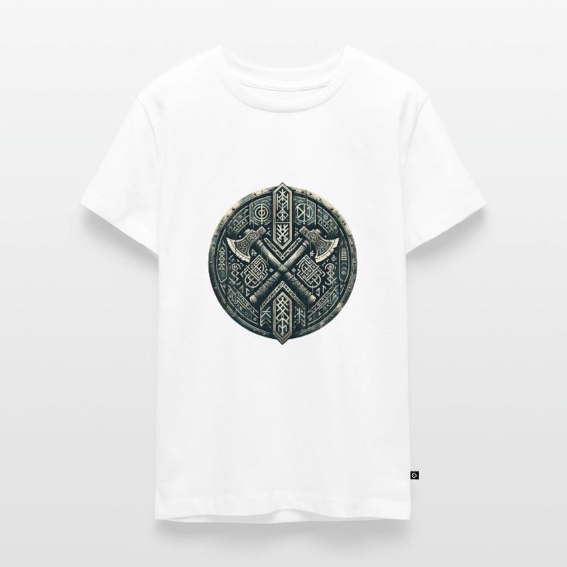 Wikinger Schild Teenager Premium Bio T-Shirt