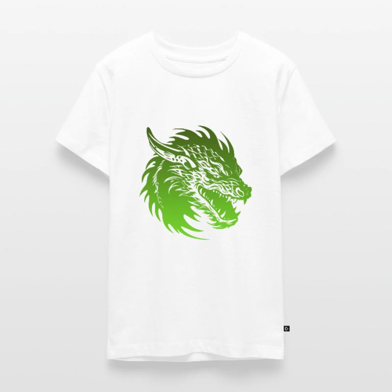 Fantasy Dragon Anime Dragon Head Reptile mythique T-shirt Premium bio Ado