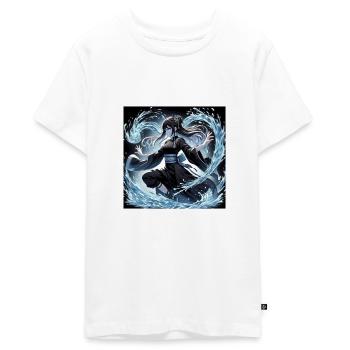 Dance with the water element - Teenager Premium Organic T-Shirt - white - Front - AI Model Teenager Male light (155cm)
