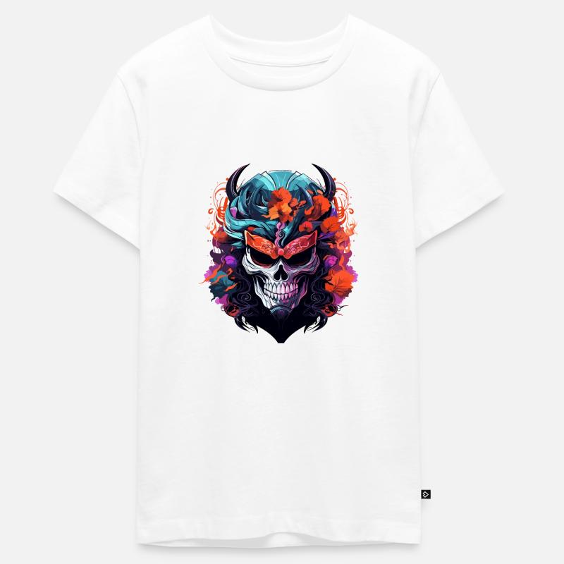Impression abstraite japonaise Design d’art japonais - T-shirt Premium bio Ado - blanc