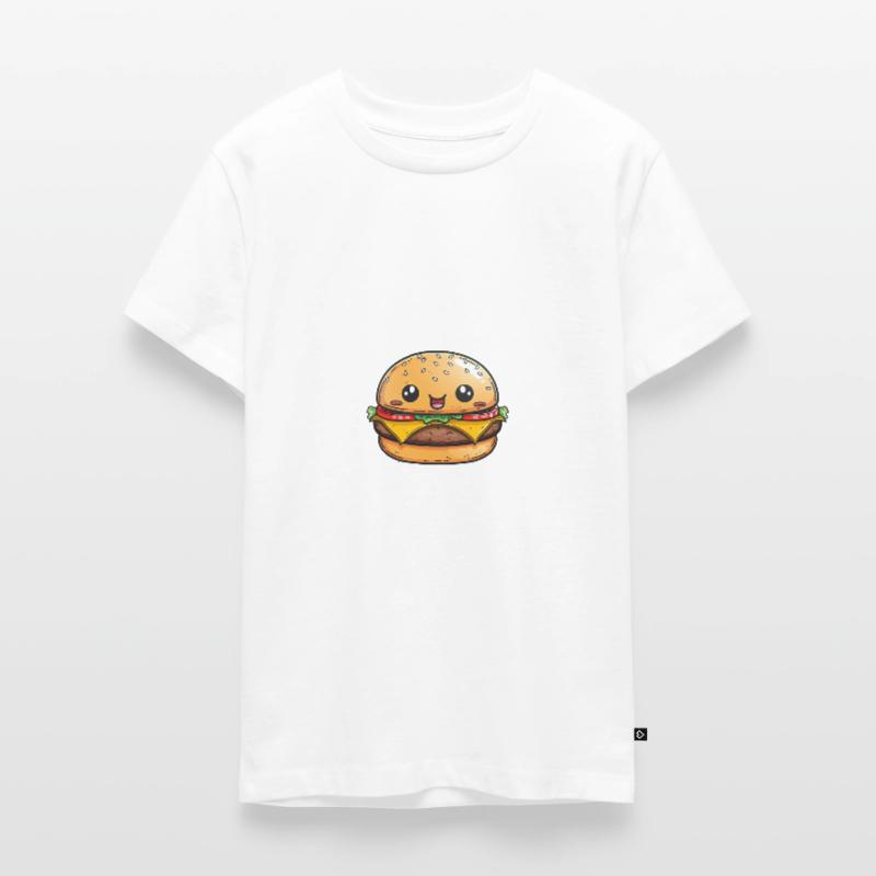 Burger avec un visage T-shirt Premium bio Ado