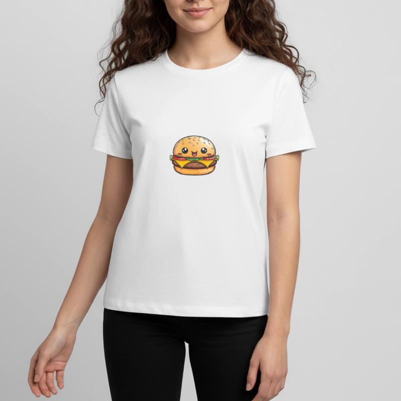 Burger avec un visage T-shirt Premium bio Ado
