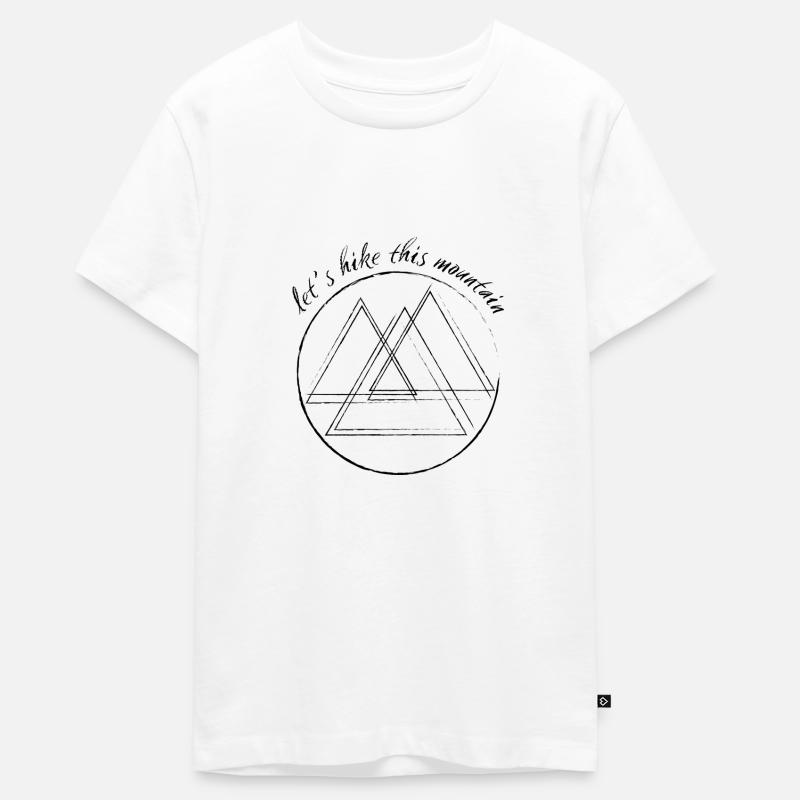 Berg / let's hike this mountain - Teenager Premium Bio T-Shirt - Weiß