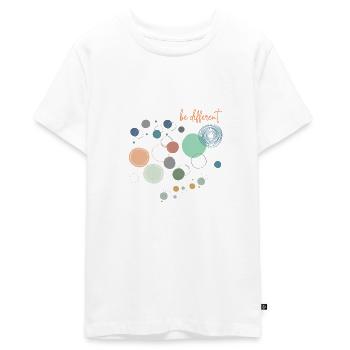 Be different - Teenager Premium Bio T-Shirt - Weiß - Vorne - AI Model Teenager Male light (155cm)