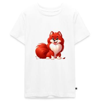 Spitz 2 - Teenager Premium Bio T-Shirt - Weiß - Vorne - AI Model Teenager Male light (155cm)
