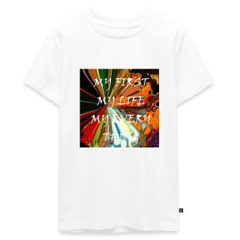 MY FIRST - T-shirt Premium bio Ado - blanc - Devant - AI Model Teenager Male light (155cm)