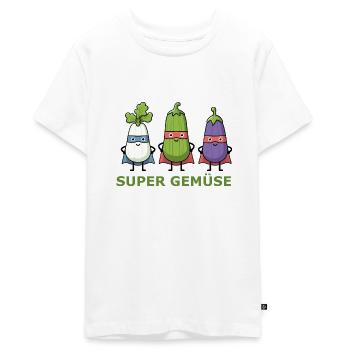 Great vegetables - Teenager Premium Organic T-Shirt - white - Front - AI Model Teenager Male light (155cm)