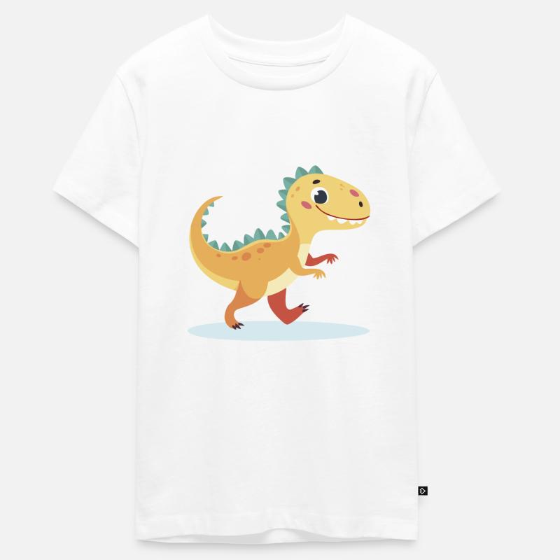 Wylpex : Le T-Rex souriant - T-shirt Premium bio Ado - blanc