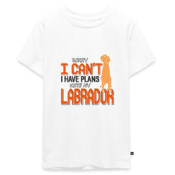 Labrador - Teenager Premium Bio T-Shirt - Weiß - Vorne - AI Model Teenager Male light (155cm)