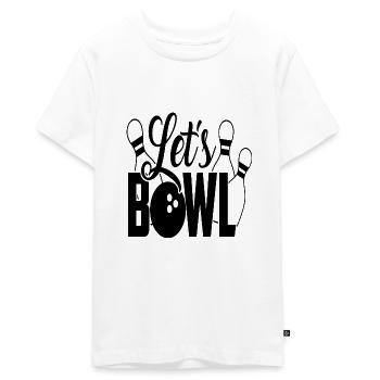 Let s bowl - T-shirt Premium bio Ado - blanc - Devant - AI Model Teenager Male light (155cm)
