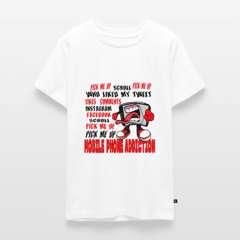 mobile phone fun Teenager Premium Organic T-Shirt