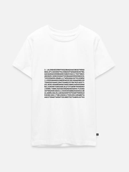 Pi - Teenager Premium Bio T-Shirt - Weiß