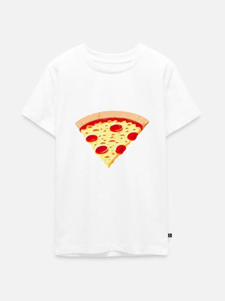Pizza, ganz simpel. - Teenager Premium Bio T-Shirt - Weiß