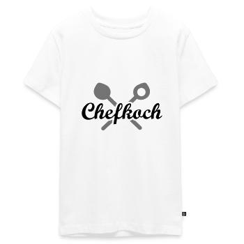 Gesundes Essen kochen Kochlöffel Chefkoch Koch - Teenager Premium Bio T-Shirt - Weiß - Vorne - AI Model Teenager Male light (155cm)