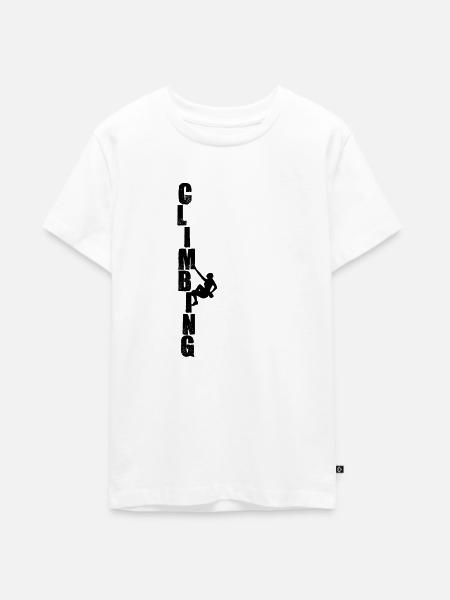 Klettern - Teenager Premium Bio T-Shirt - Weiß