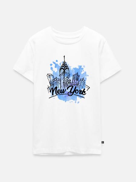 New York - Teenager Premium Bio T-Shirt - Weiß