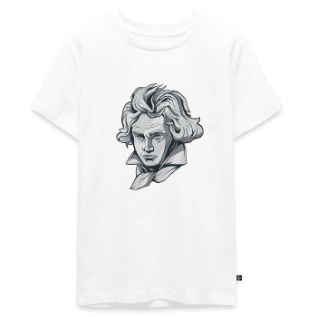 Buste de visage de Beethoven avec le compositeur de Beethoven - T-shirt Premium bio Ado - blanc - Devant - AI Model Teenager Male light (155cm)