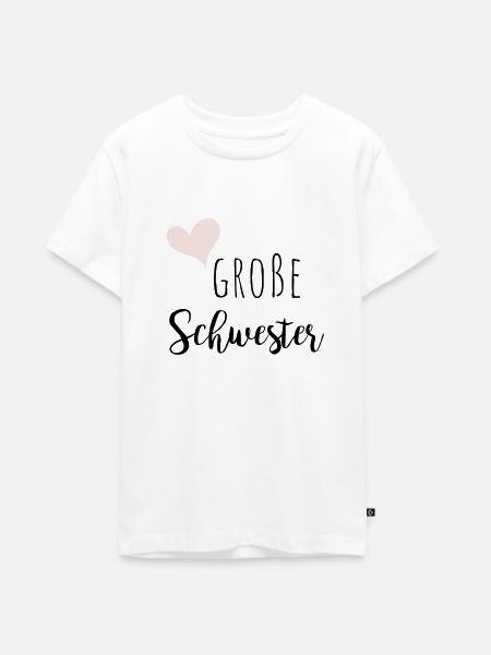 Große Schwester - Teenager Premium Bio T-Shirt - Weiß