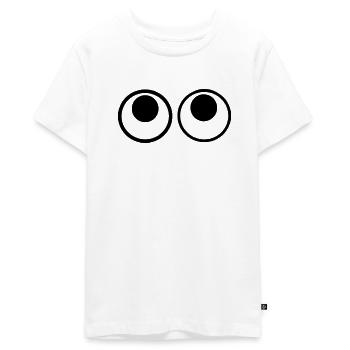 comic augen 4 - Teenager Premium Bio T-Shirt - Weiß - Vorne - AI Model Teenager Male light (155cm)