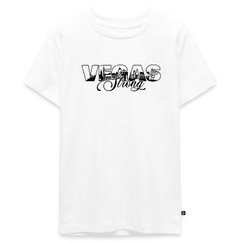 Vegas Strong - Teenager Premium Bio T-Shirt - Weiß - Vorne - AI Model Teenager Male light (155cm)