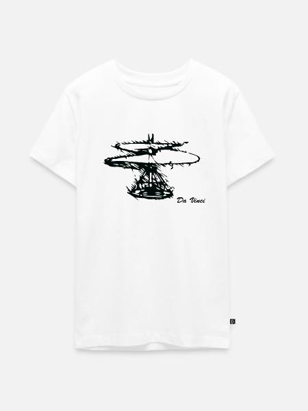 DA VINCI - Teenager Premium Bio T-Shirt - Weiß