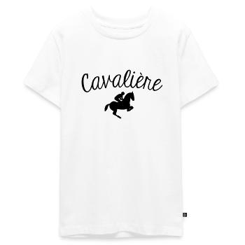 Cavalière - Teenager Premium Organic T-Shirt - white - Front - AI Model Teenager Male light (155cm)